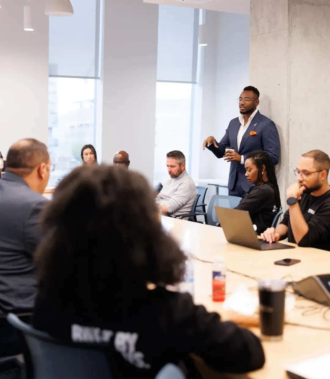 Mo Ekujumi leading a live GRC workshop with professionals